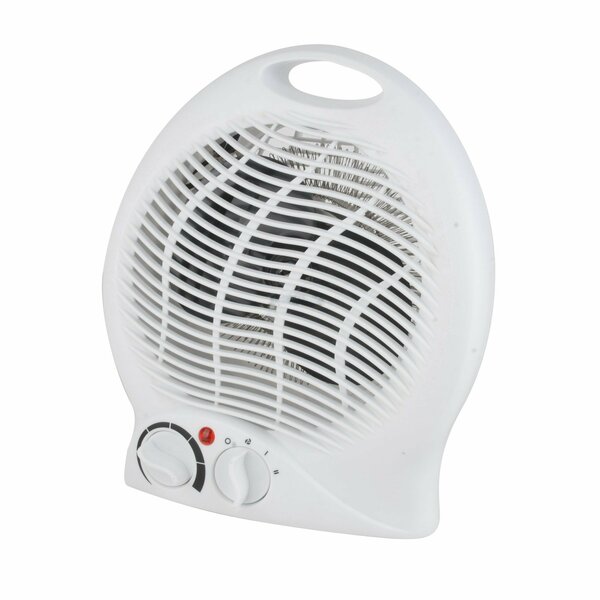 American Imaginations 750-1500W Round White Fan Space Heater Plastic AI-37366